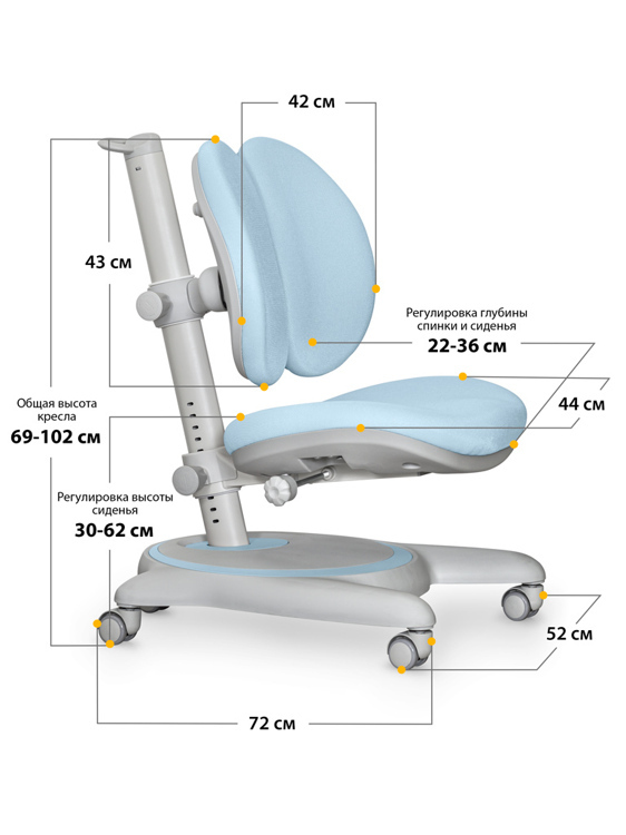 Комплект парта и кресло Mealux EVO-40 Lite